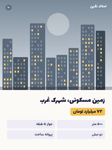 زمین مسکونی، شهرک غرب